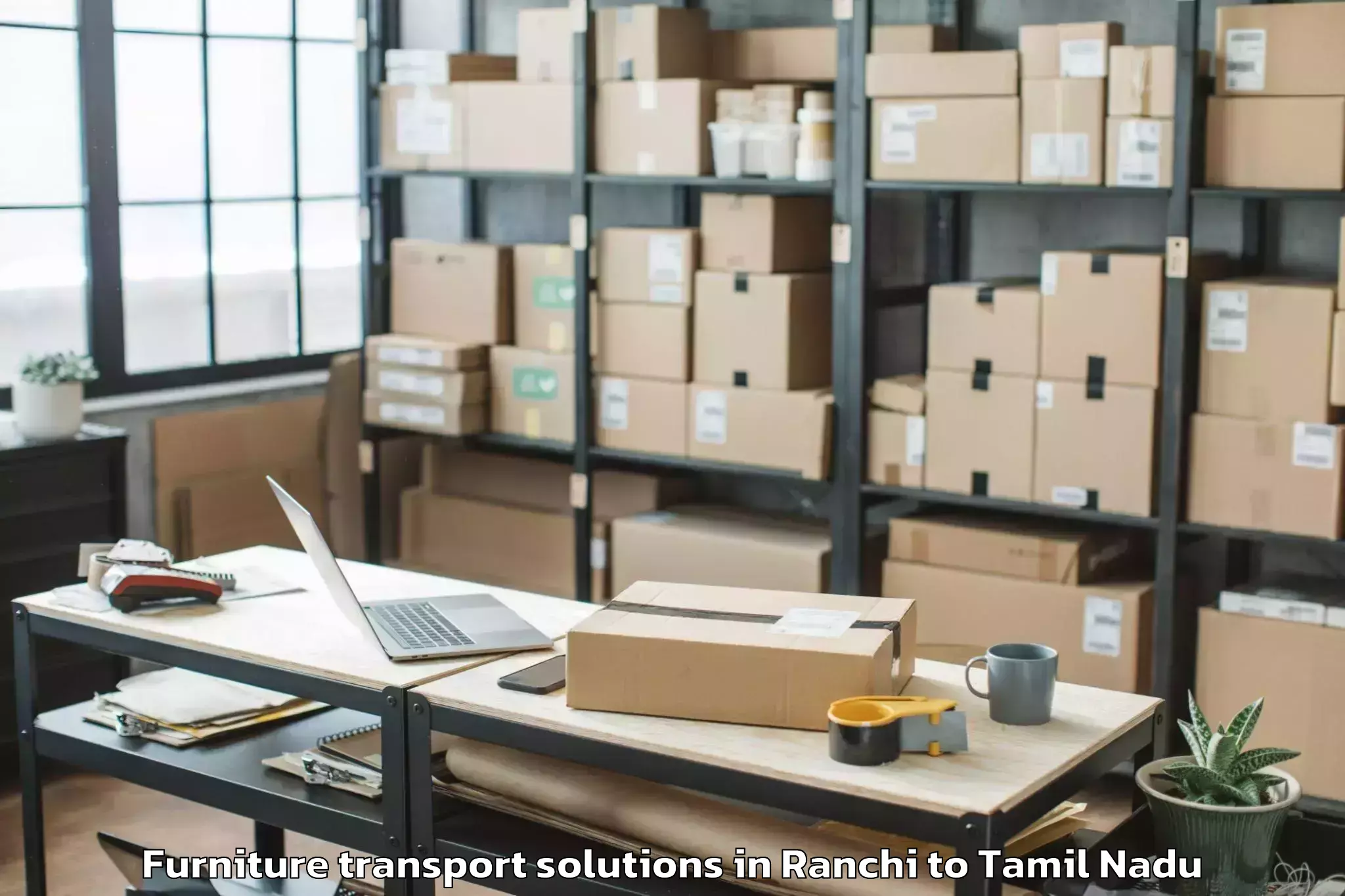 Professional Ranchi to Madukkarai Furniture Transport Solutions